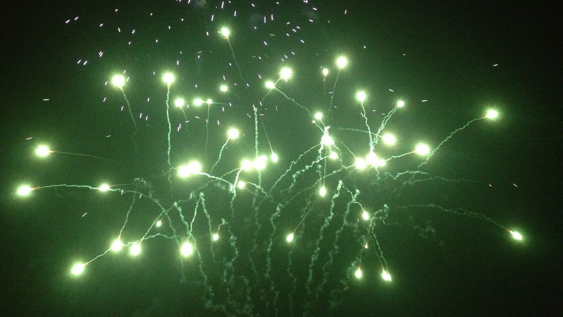 Fireworks display at Footes Lane, Guernsey