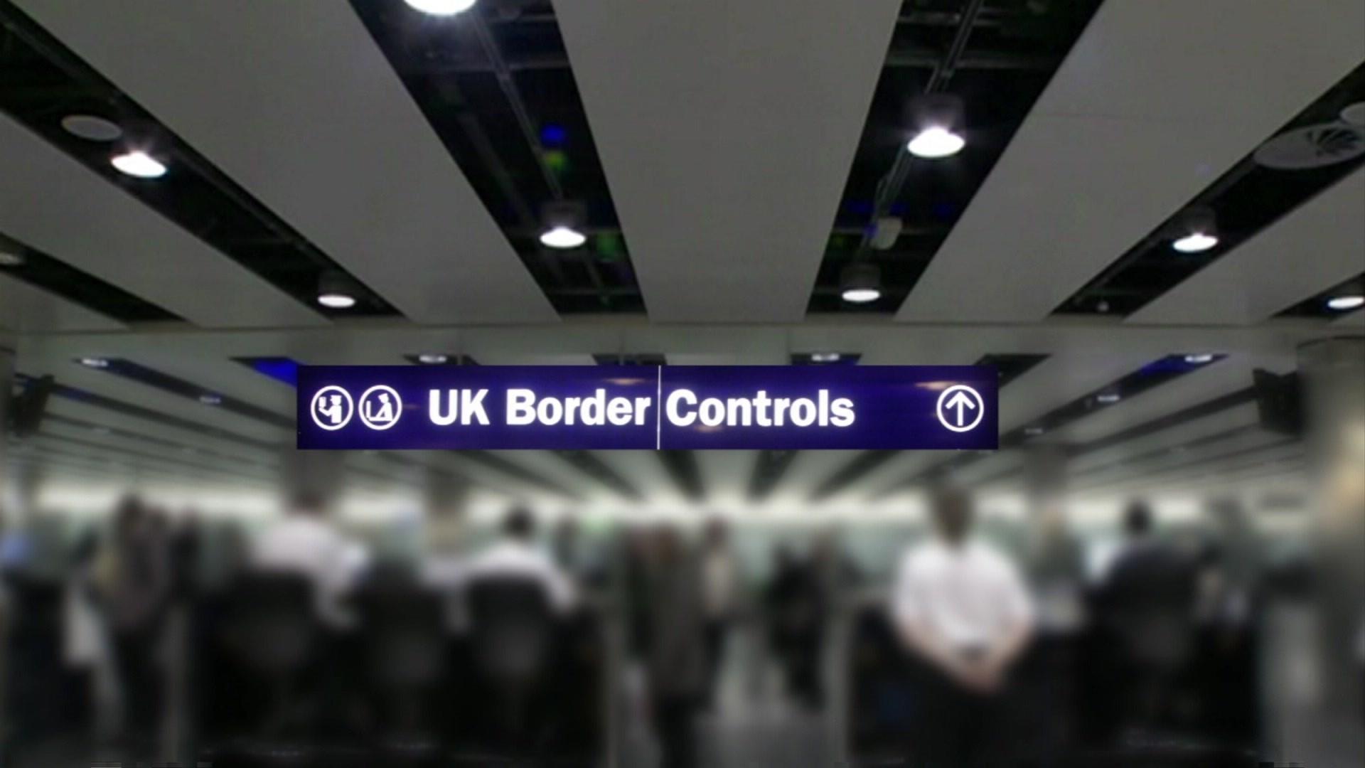 Graphic of UK border sign