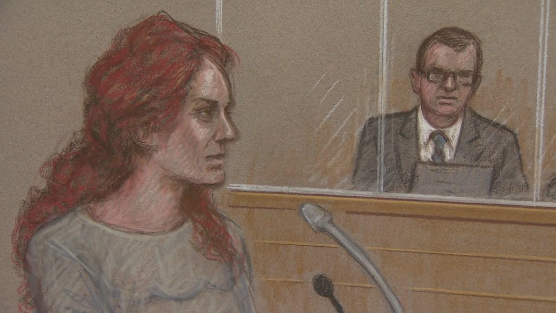 Court sketch of Rebekah Brooks