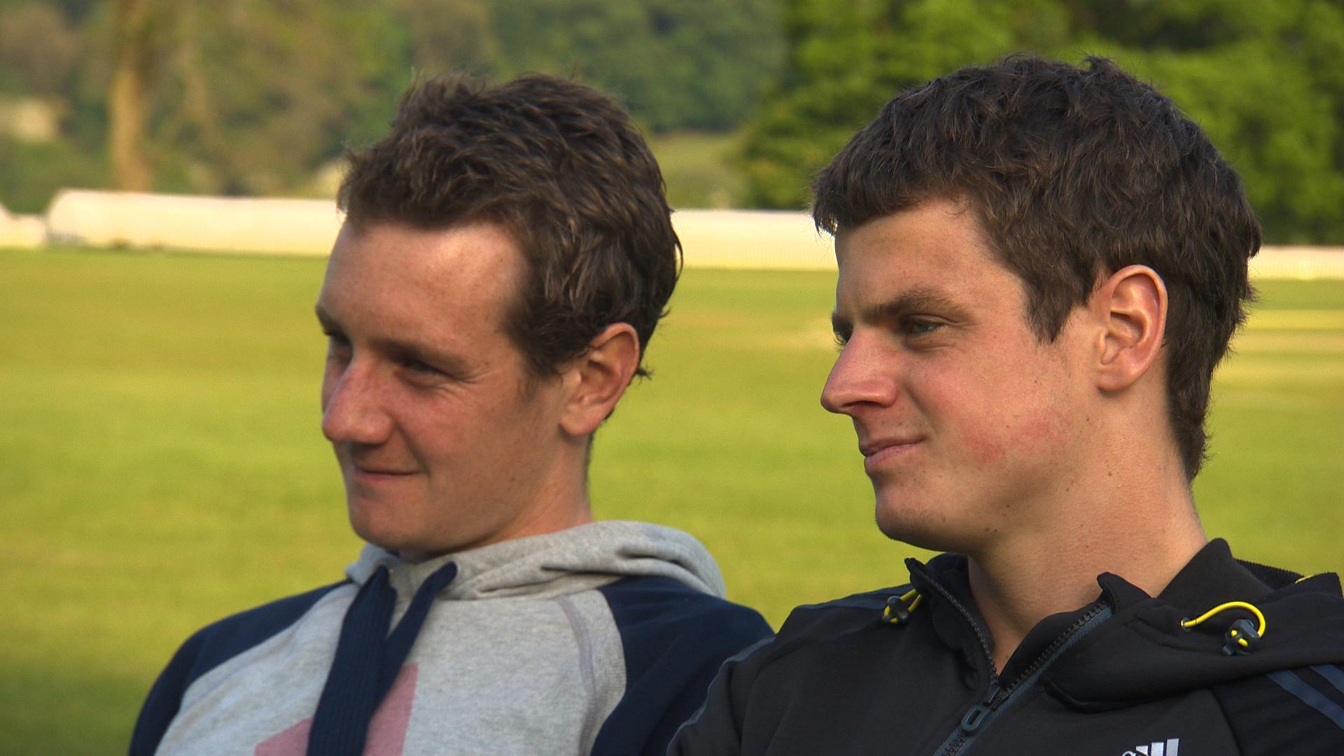 British triathletes Alistair and Jonathan Brownlee