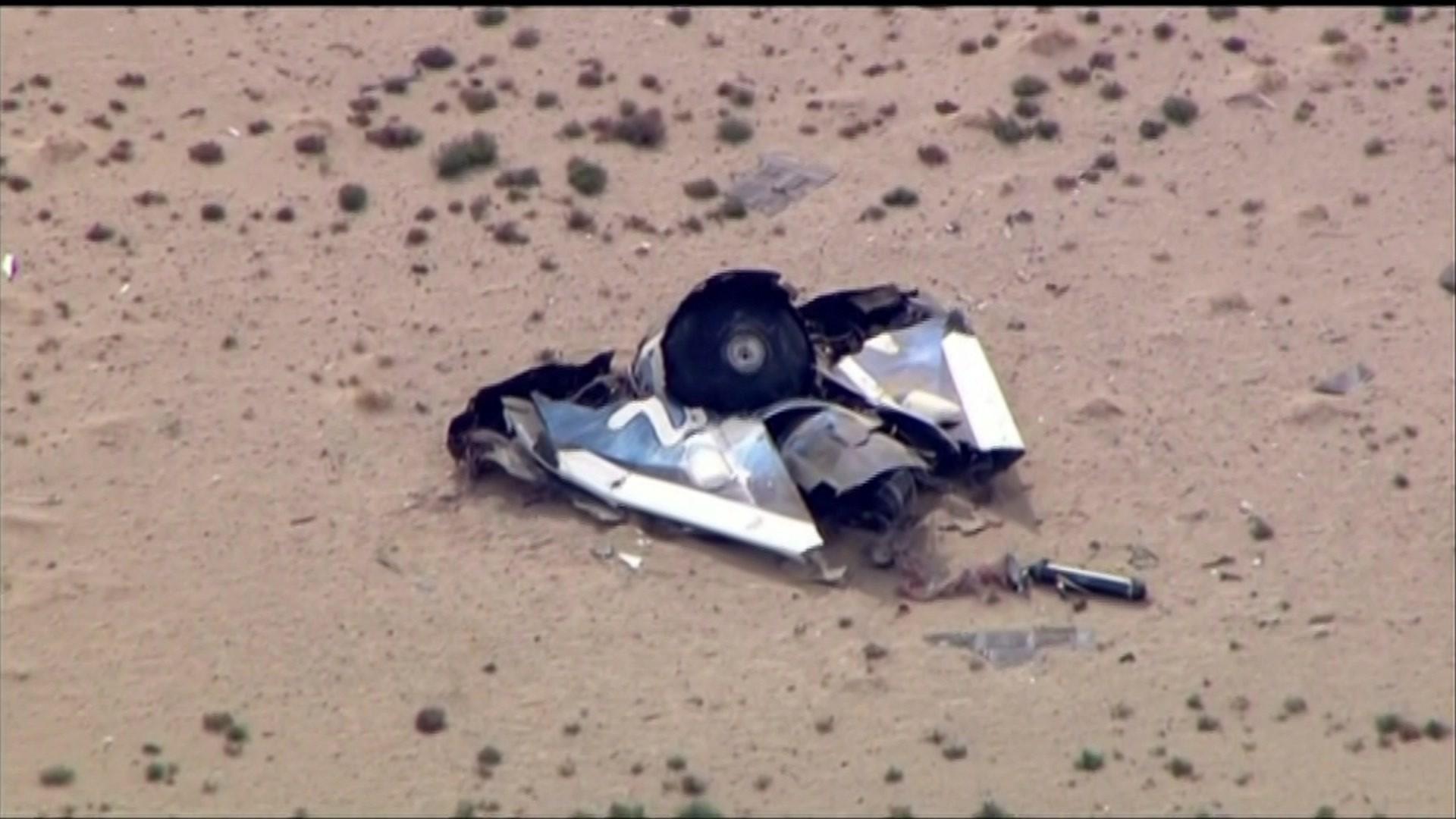 Part of wreckage of Virgin Galactic SpaceshipTwo