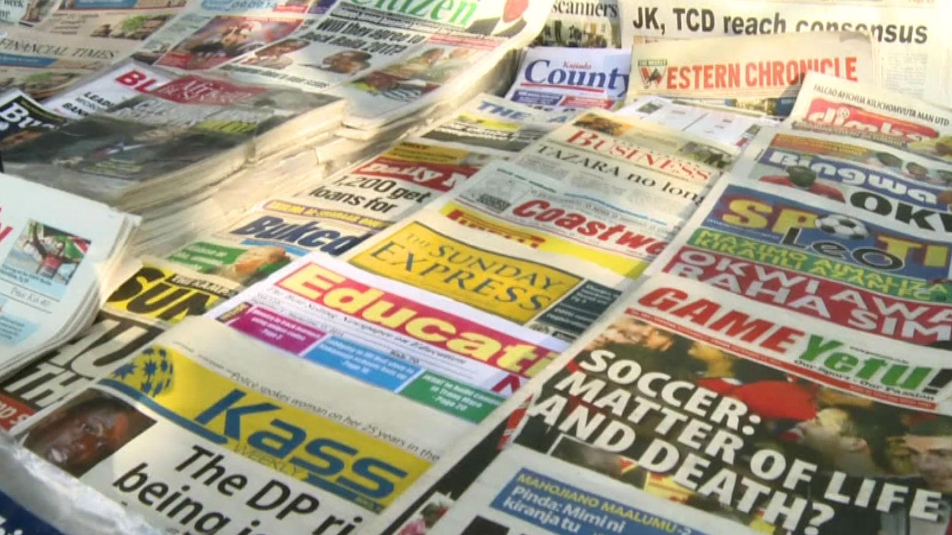 Kenyan newspaper stand