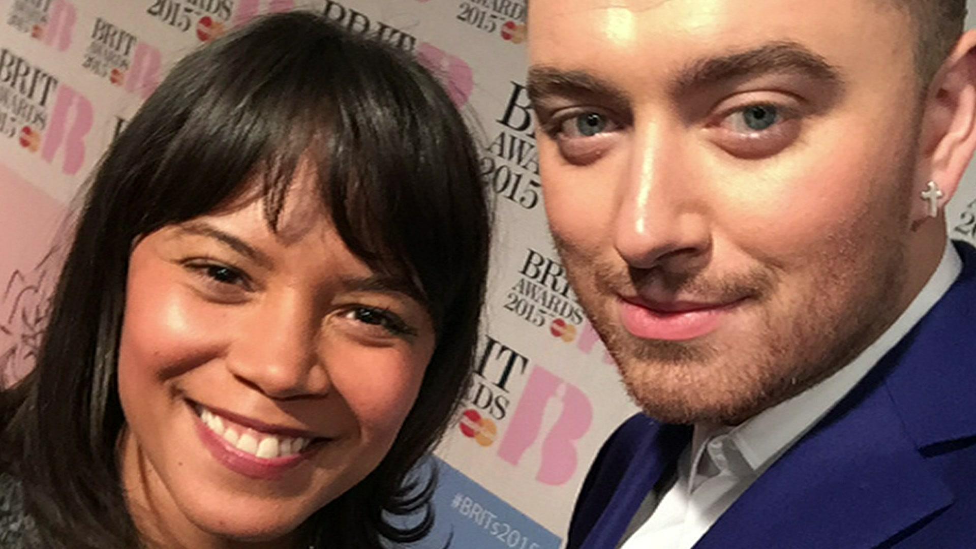 Leah with Sam Smith