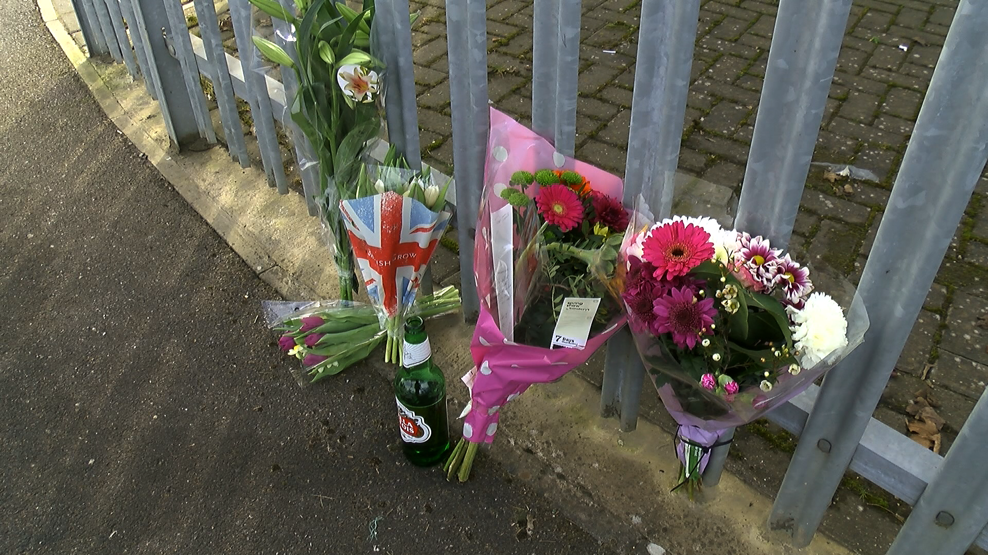 Flowers at the waste recycling depot