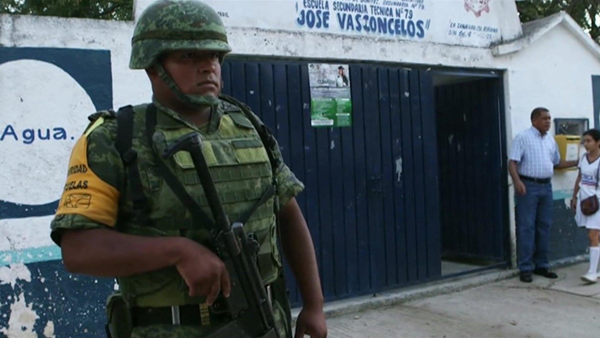 A soldier in Mexico