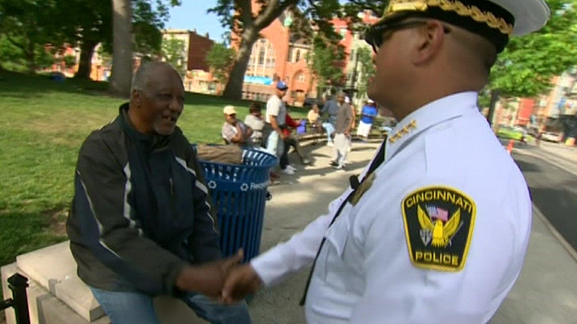 Blackwell shakes hands