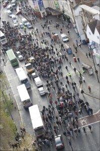 Marchers in Bristol (pictures by Paul Jackson)