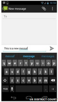 Samsung auto-complete function