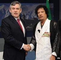 Mr Brown and Muammar Gaddafi