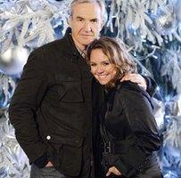 Larry Lamb (Archie Mitchell) and Charlie Brooks (Janine Butcher)