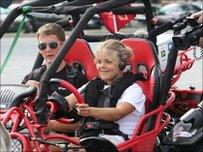 Beach buggy for blind people (provided by the National Federation of the Blind)