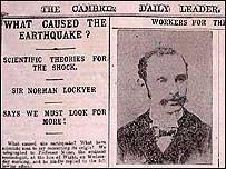 How the Cambrian Daily Leader reported the Swansea quake