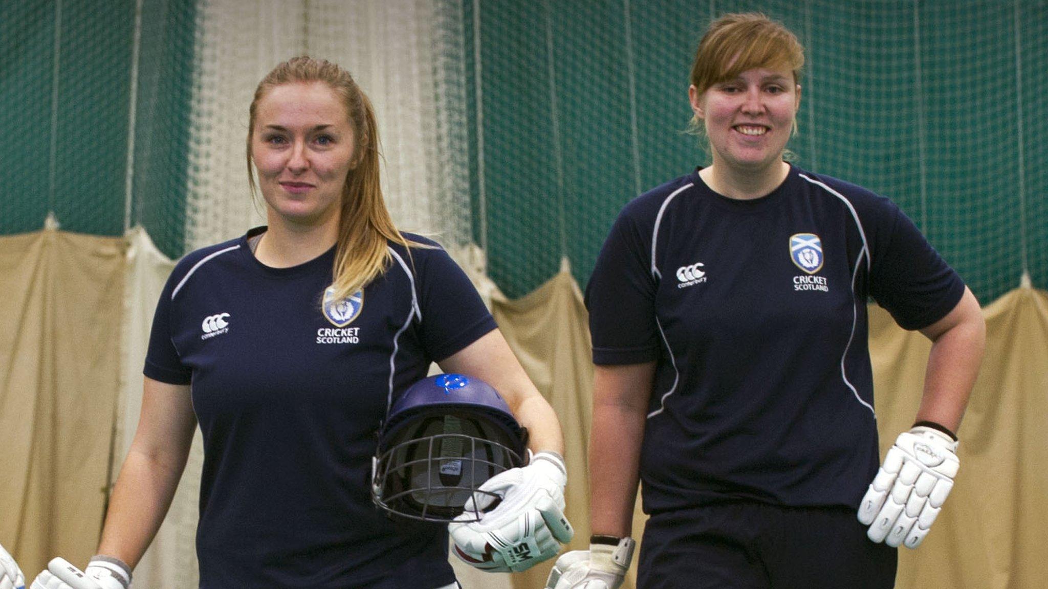 Scotland captain Abbi Aitken and Rachel Scholes