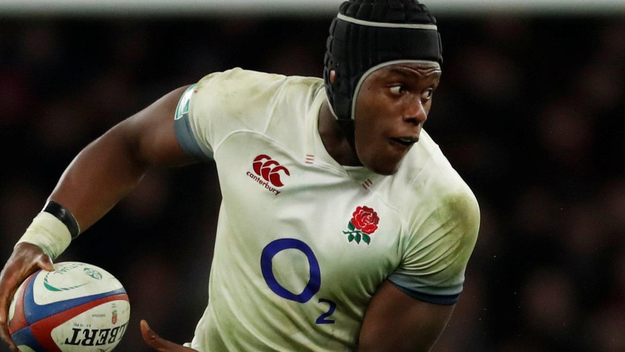 Maro Itoje in action for England