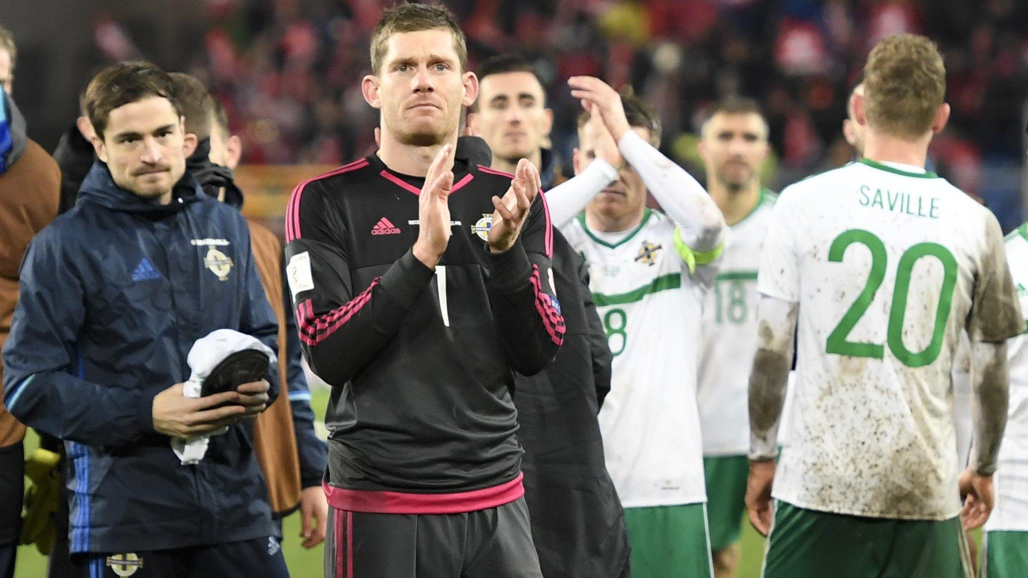 Northern Ireland players at full-time