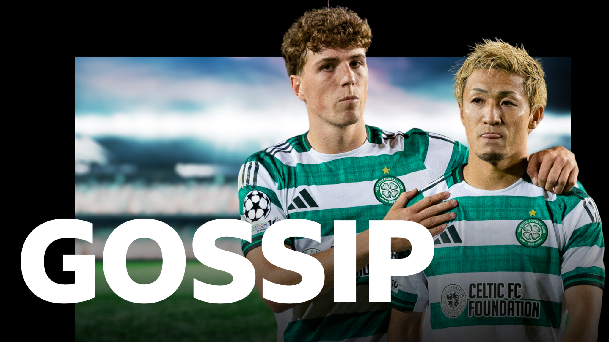 Celtic's Arne Engels and Daizen Maeda