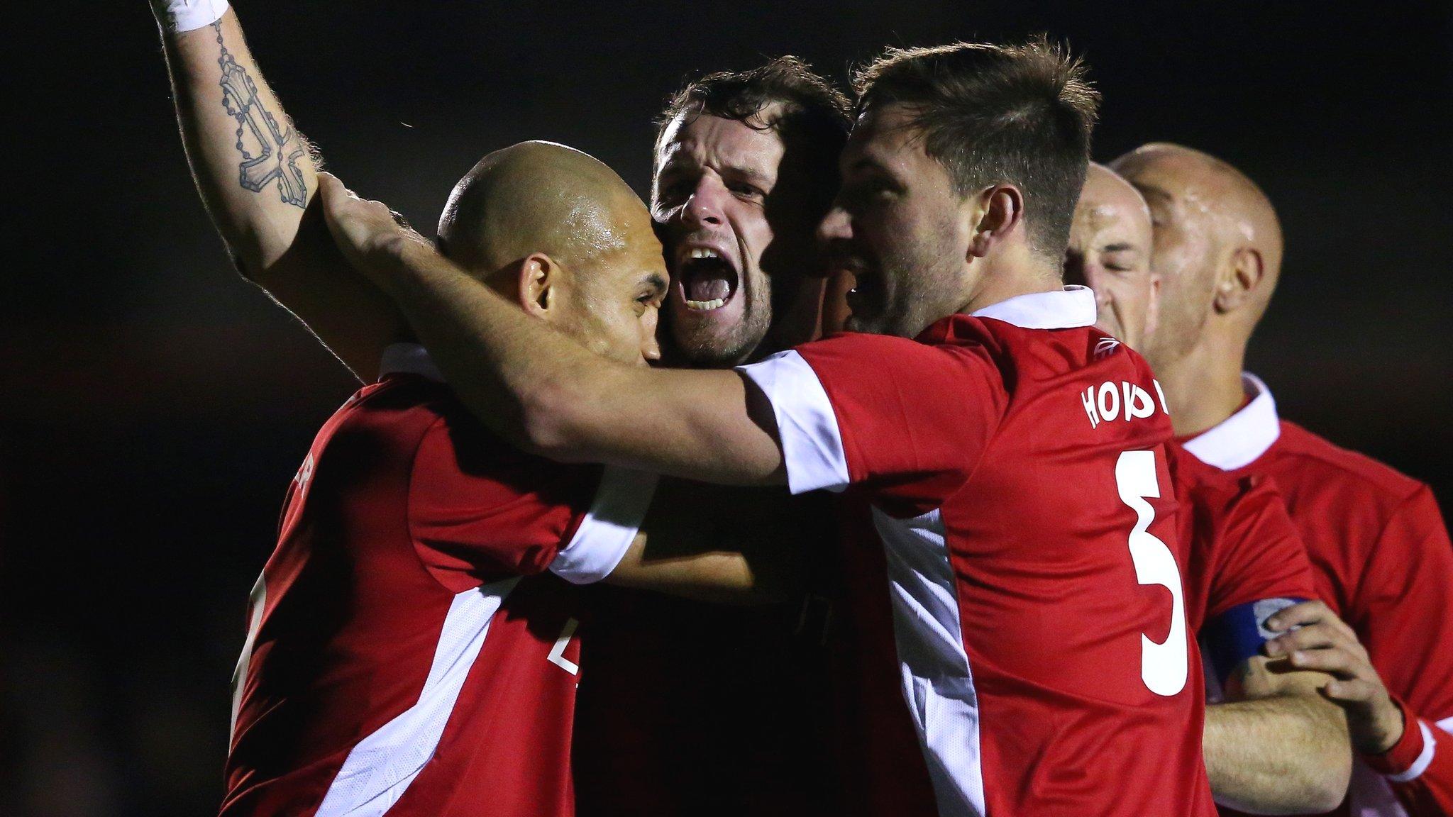 Stephen O'Halloran celebrates