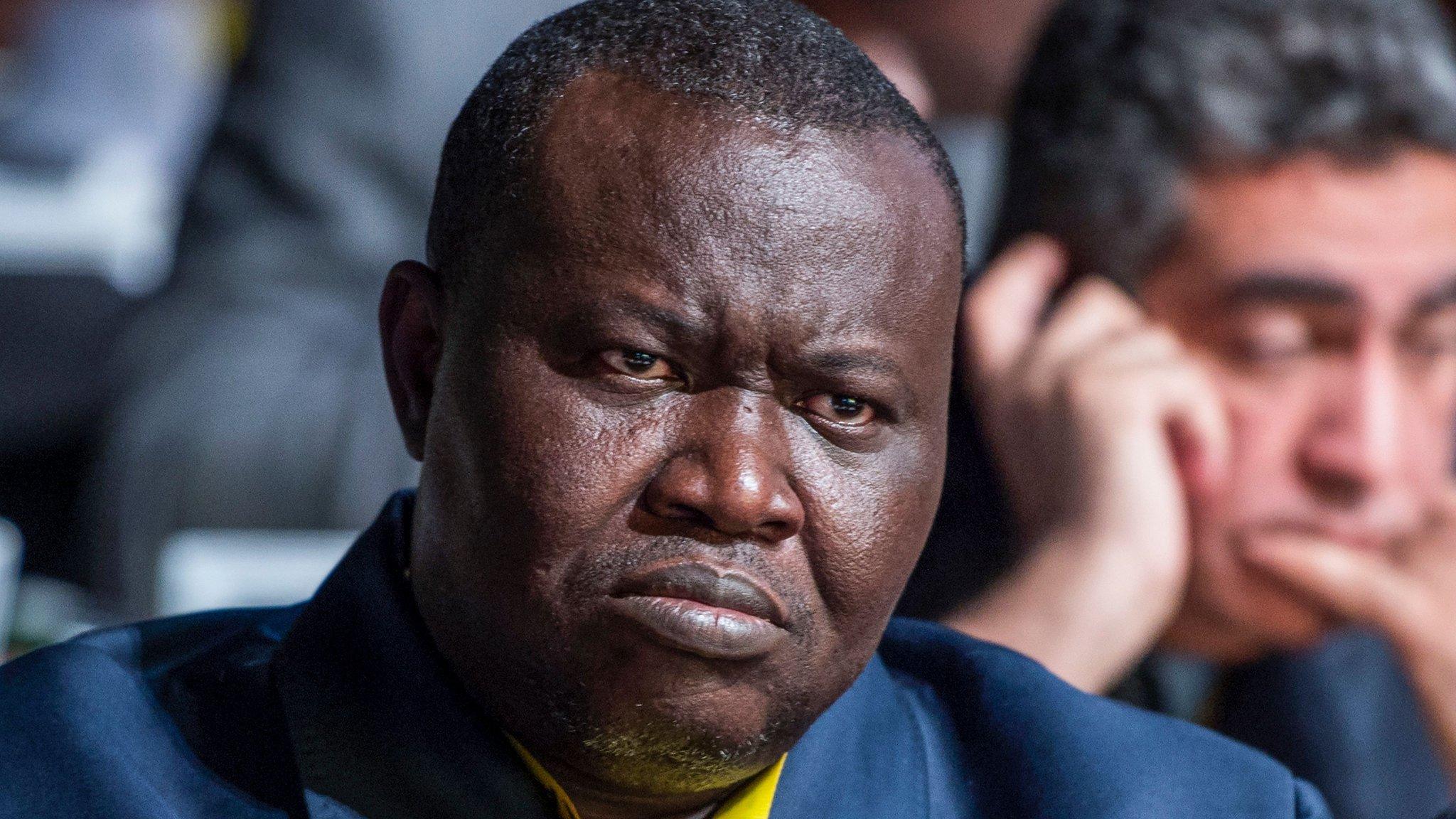 Central African Republic's football federation chief Patrice Edouard Ngaissona attends the 40th CAF ordinary general assembly in the Moroccan city of Casablanca on February 2, 2018