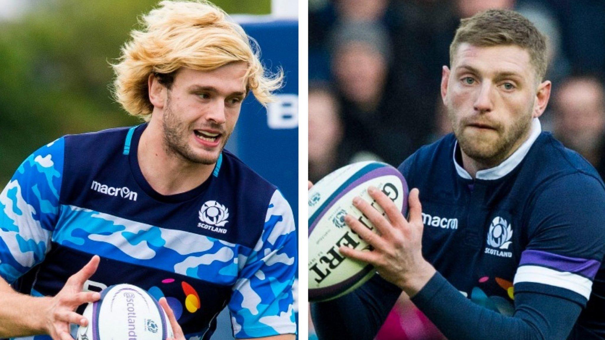 Scotland's Richie Gray and Finn Russell