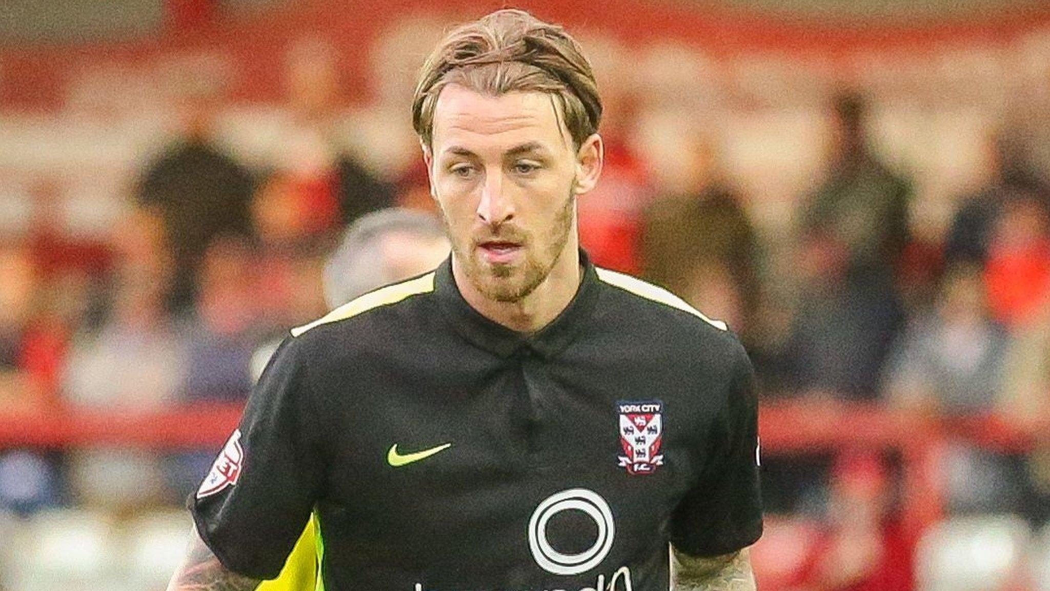 Jake Hyde in action for York City