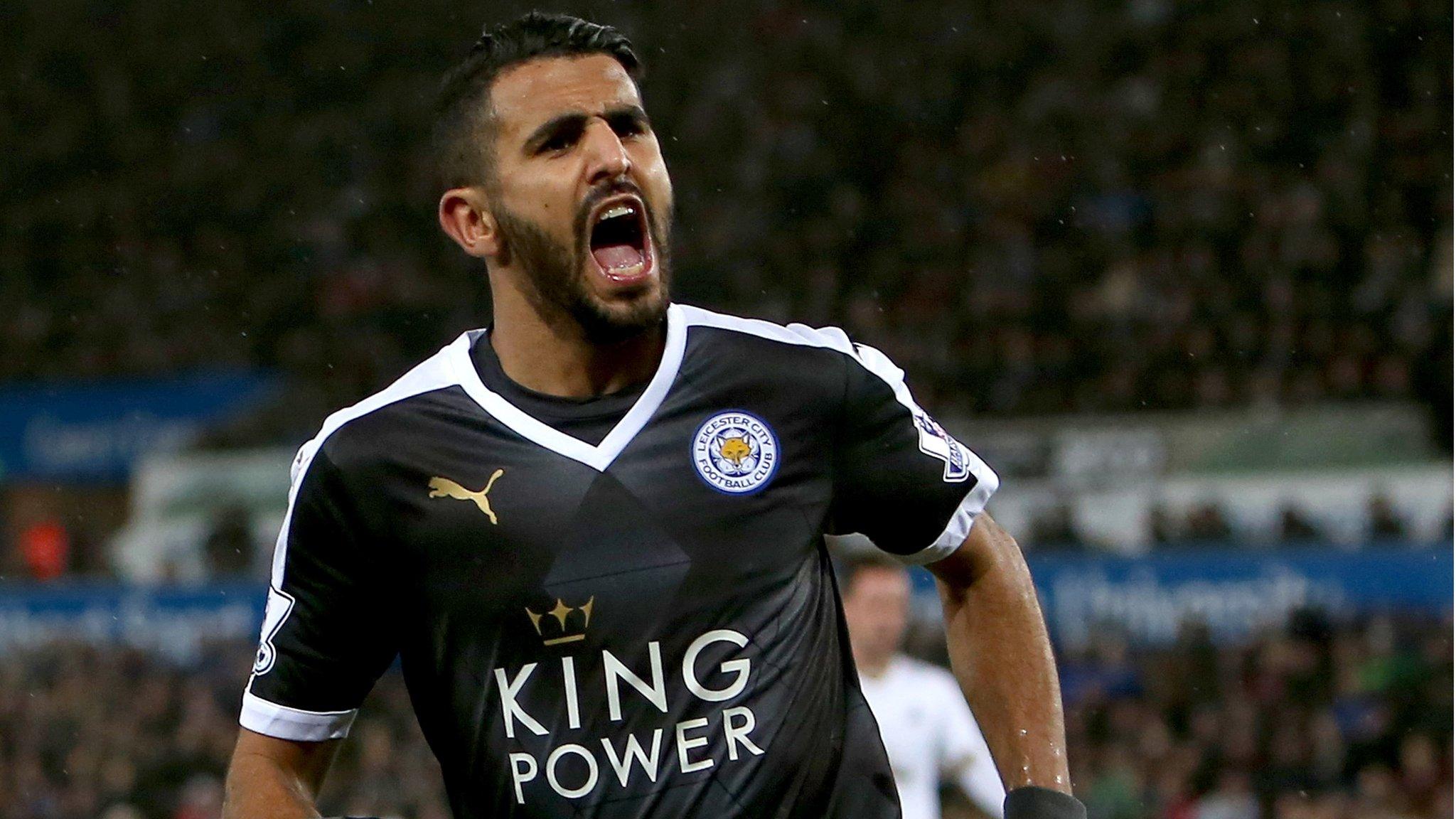 Riyad Mahrez celebrates