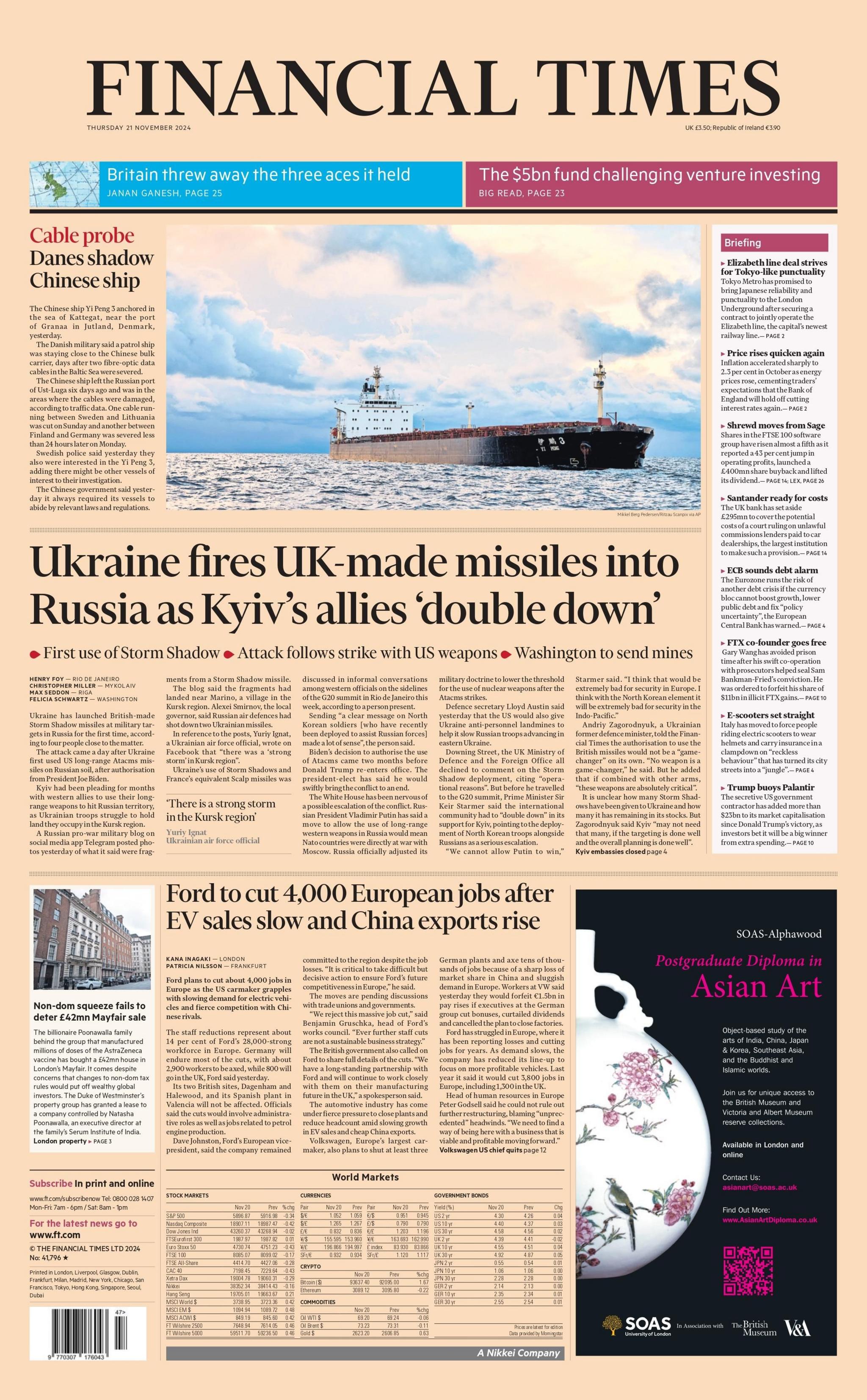 FT front page