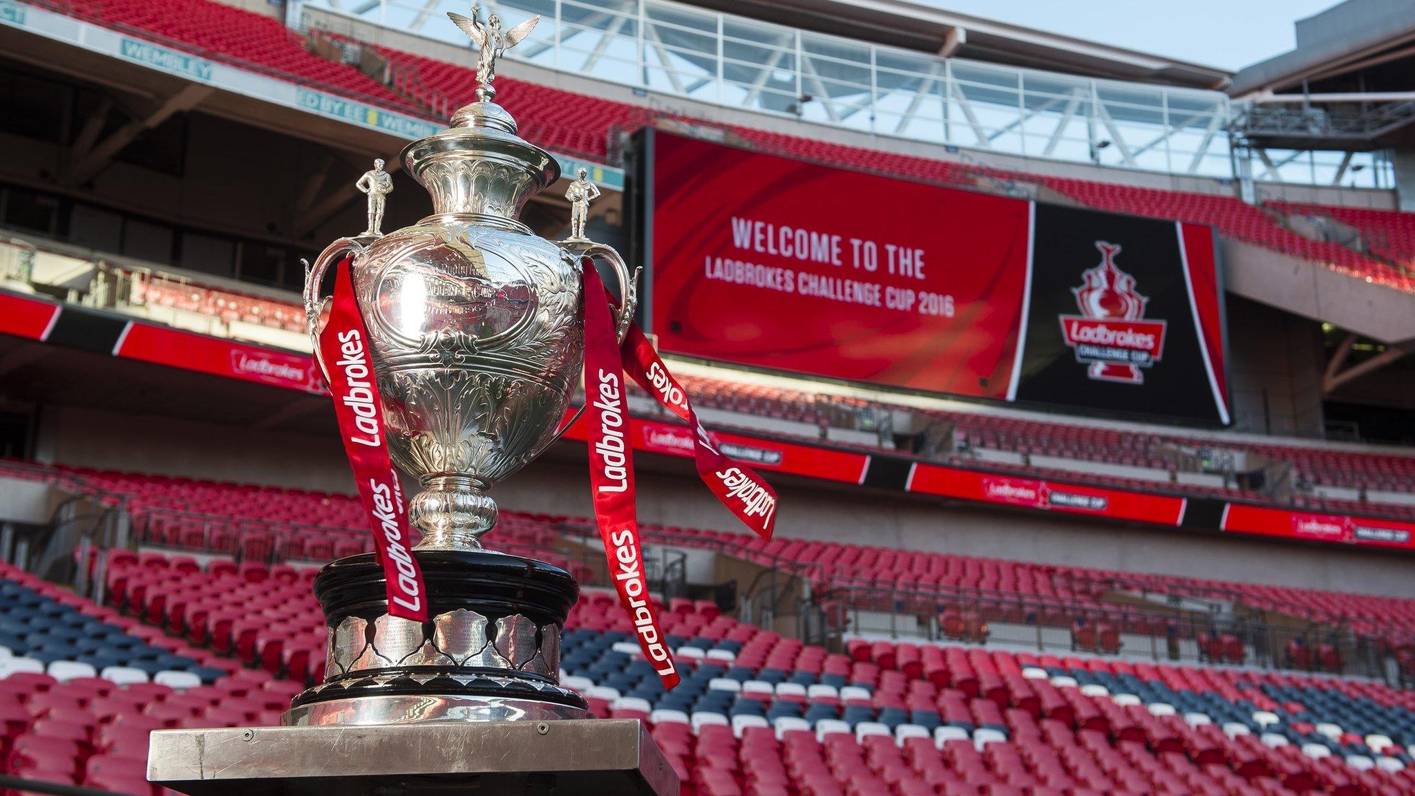 Challenge Cup trophy at Wembley