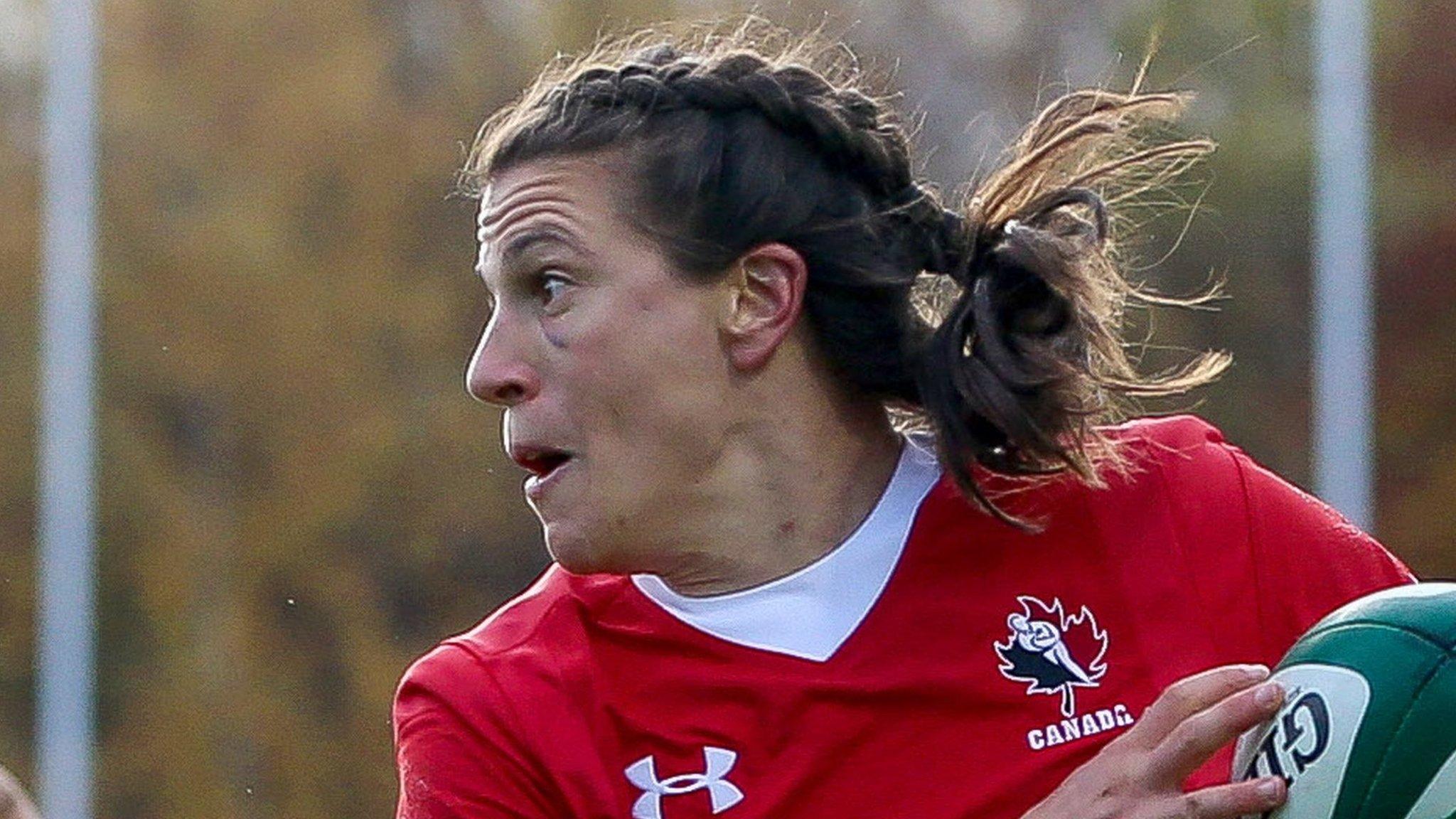 Julianne Zussman scored two of Canada's seven tries at the UCD Bowl in Dublin