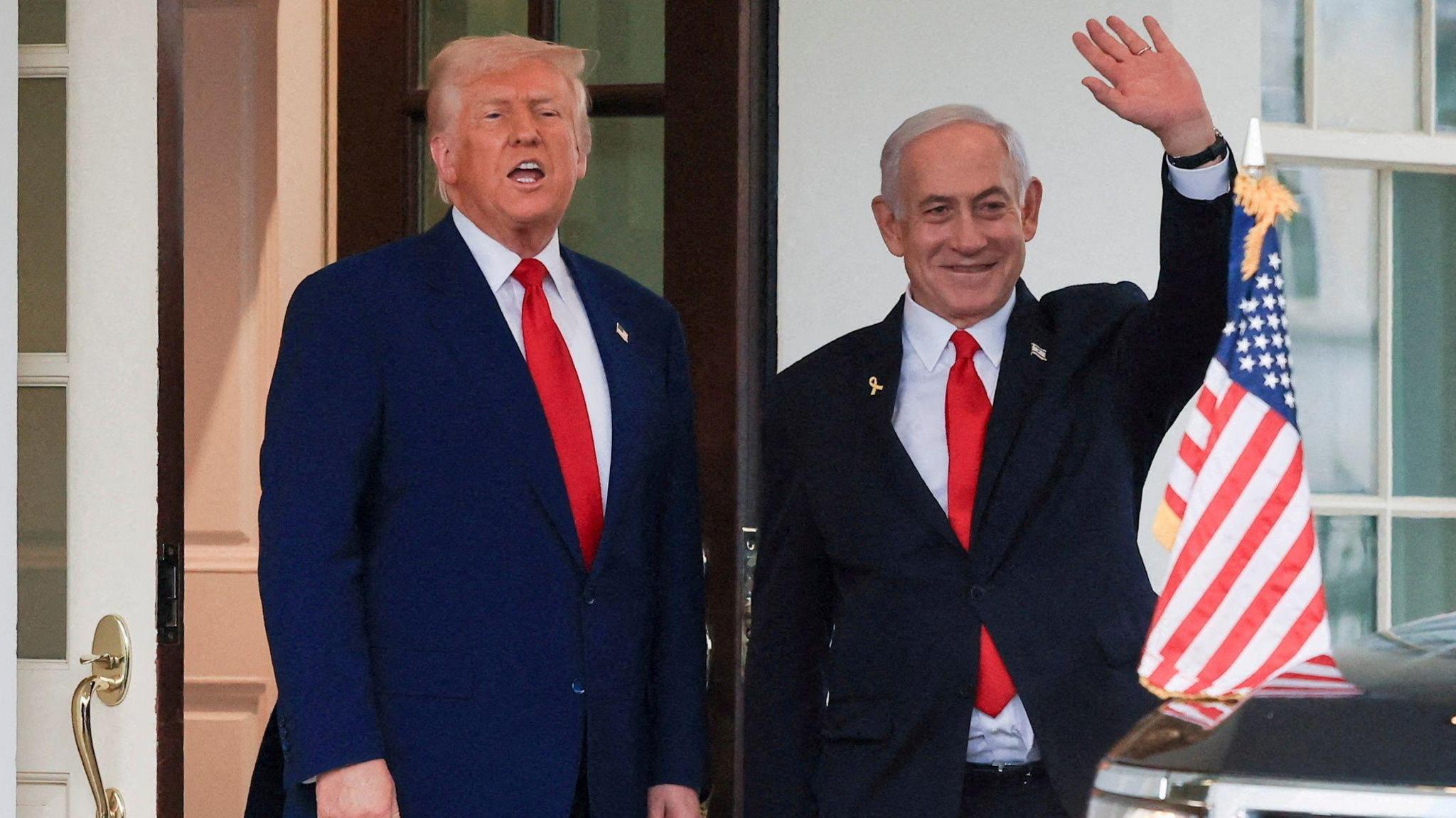 Israeli Prime Minister Benjamin Netanyahu pictured with President Donald Trump in April 2025.