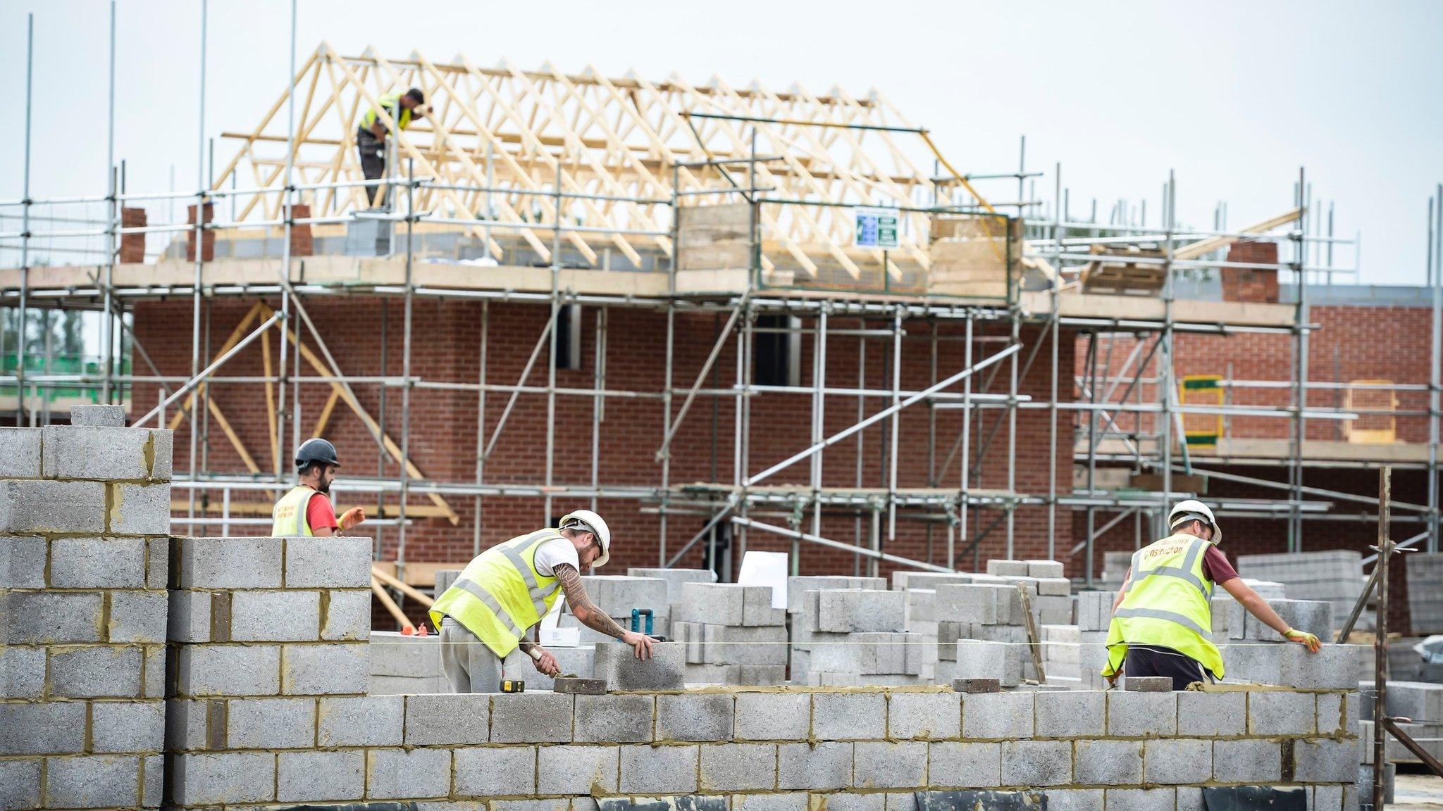 Builders on a building site