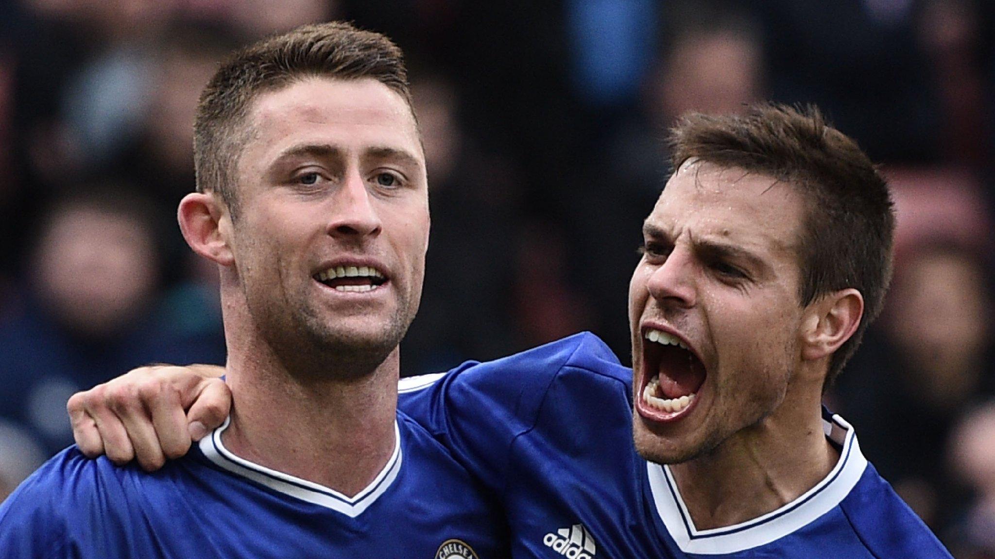 Gary Cahill and Cesar Azpilicueta