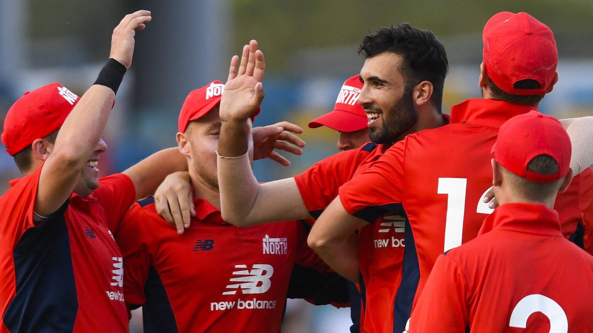 North players celebrate a wicket