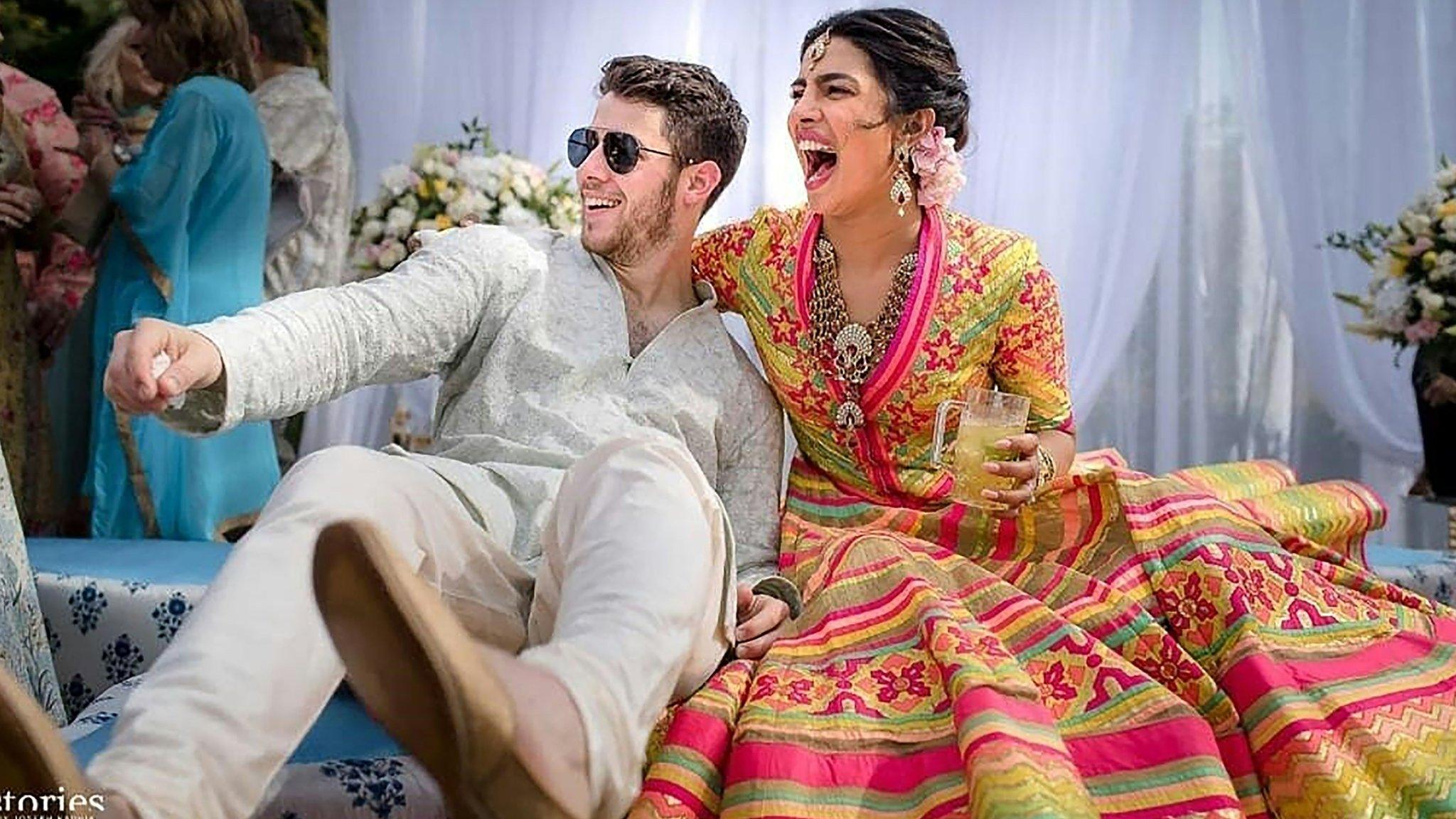 Nick Jonas and Priyanka Chopra enjoy wedding celebrations on 29 November 2018