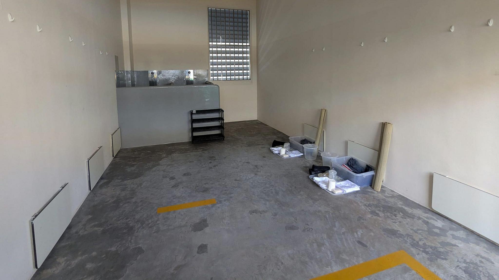 A cell for seven to eight men at Singapore's Drug Rehabilitation Centre 