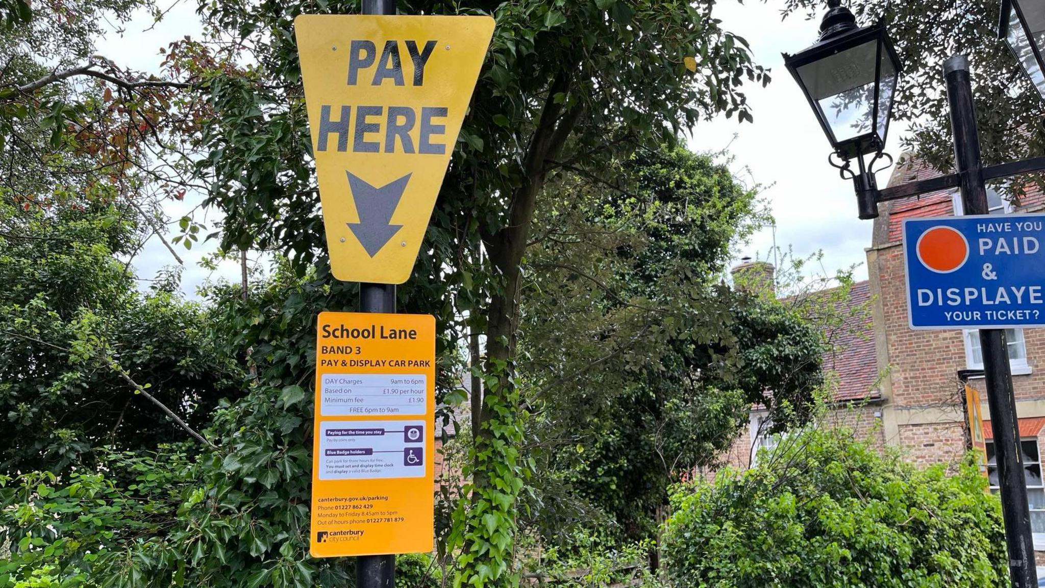 Parking meter in School Lane car park, Herne Bay