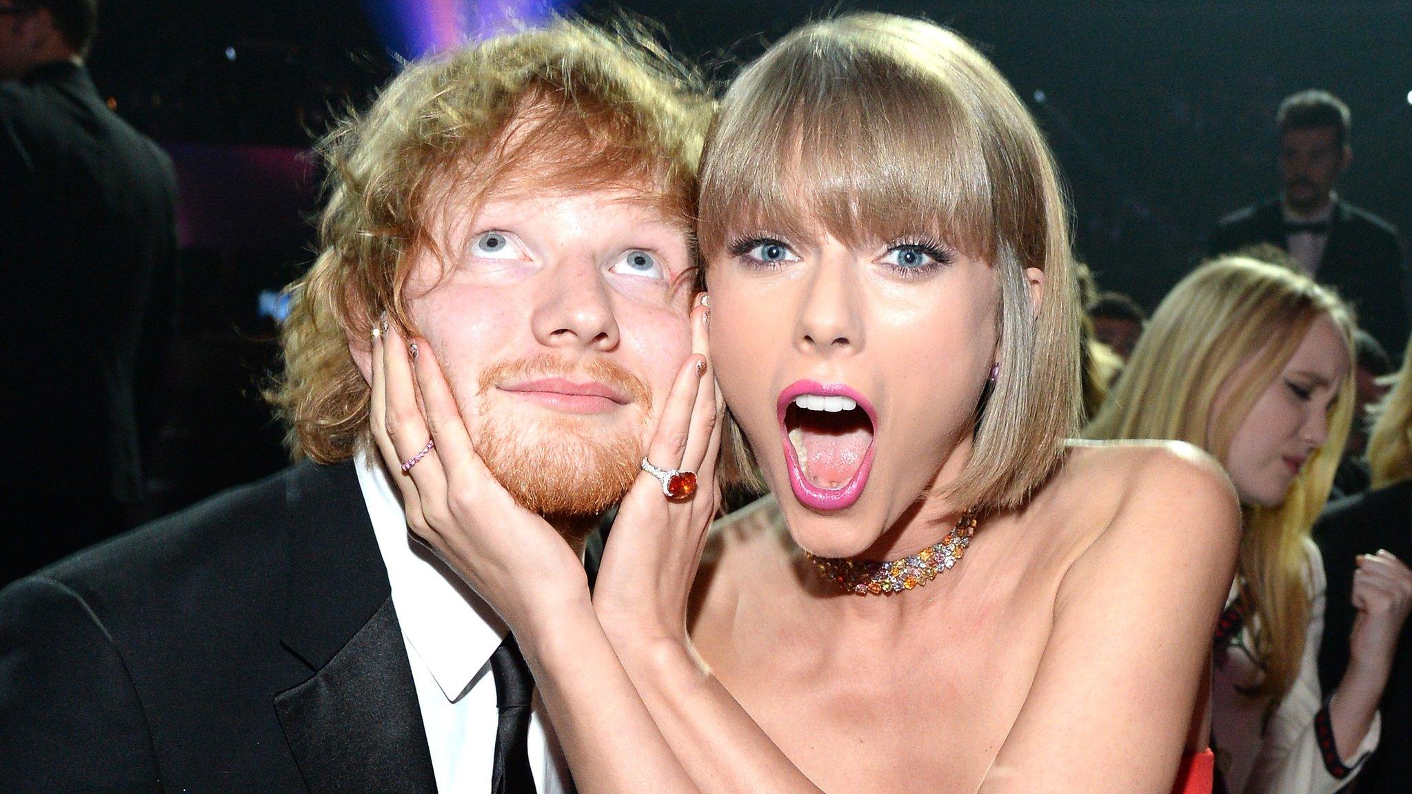 Ed and Taylor making faces