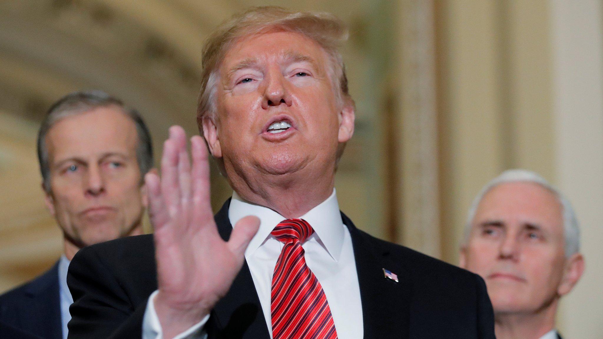 President Donald Trump on Capitol Hill