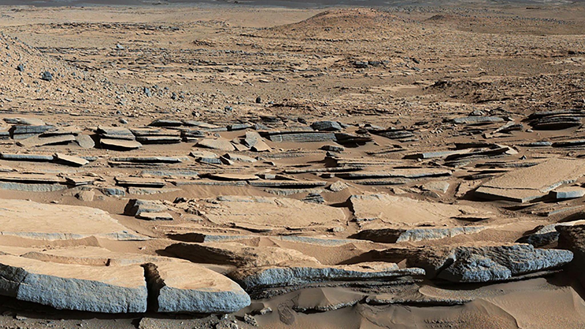 A portion of the view from the "Kimberley" formation on Mars taken by Nasa’s Curiosity Rover.