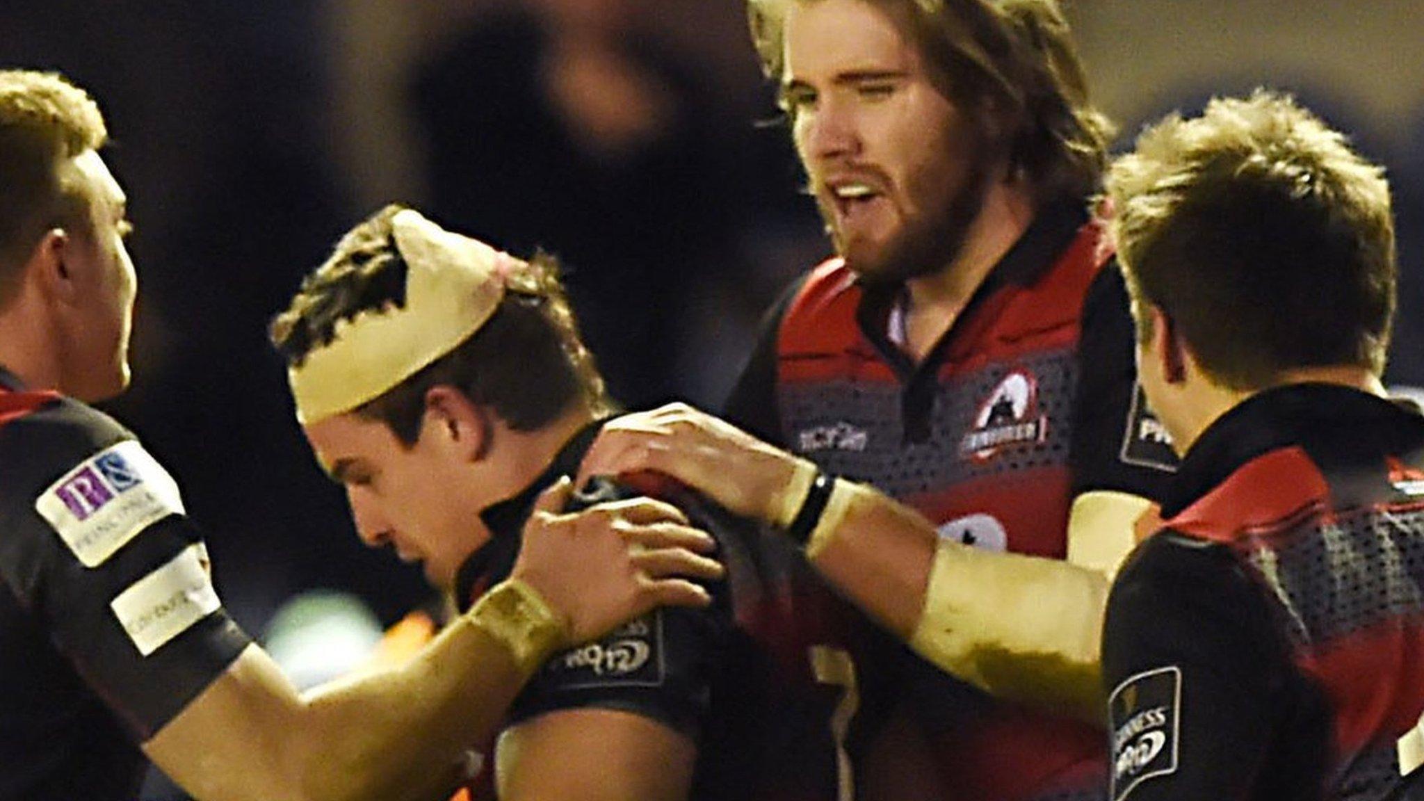 John Hardie celebrates scoring for Edinburgh