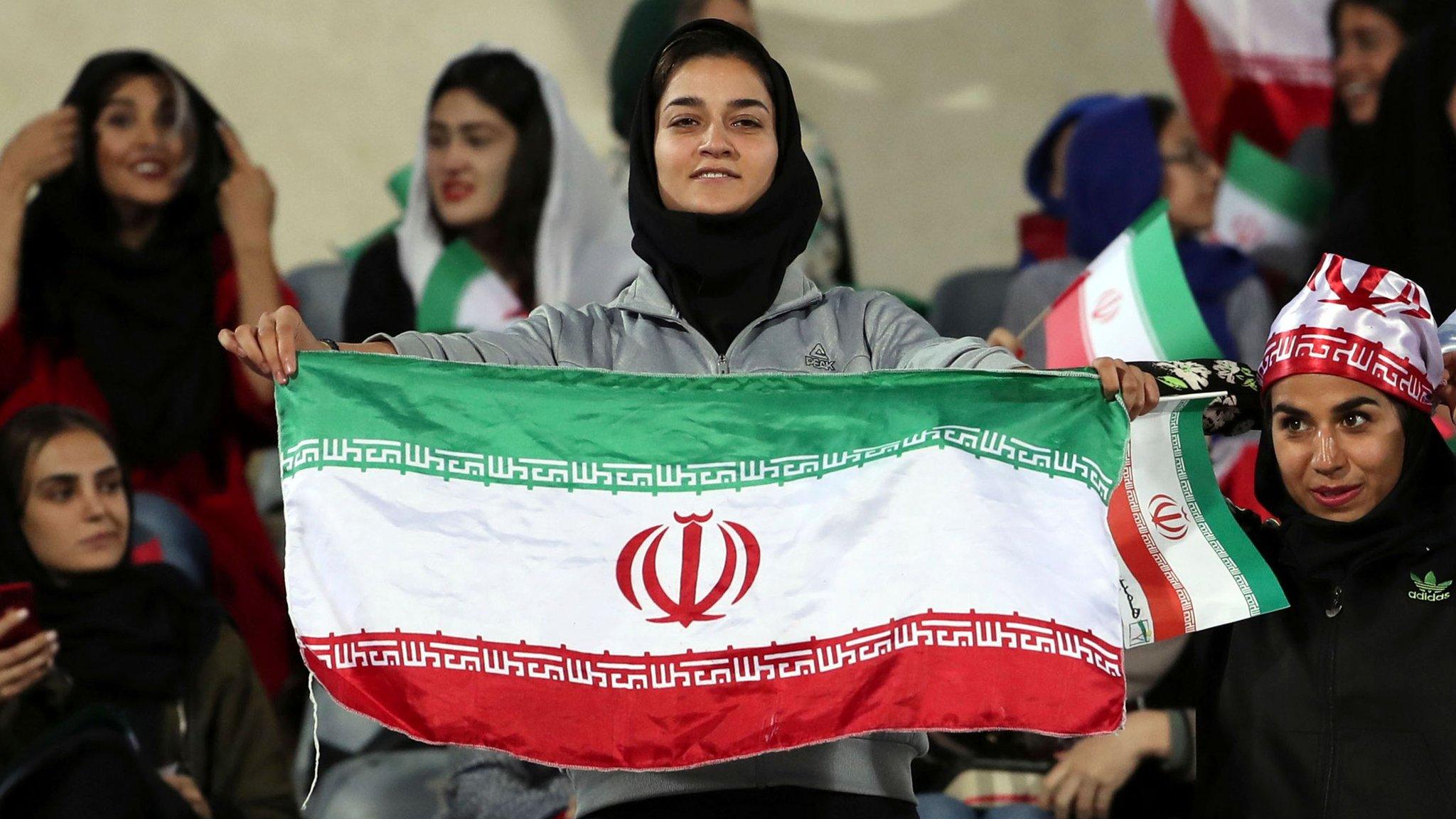 Iranian women attend football matches