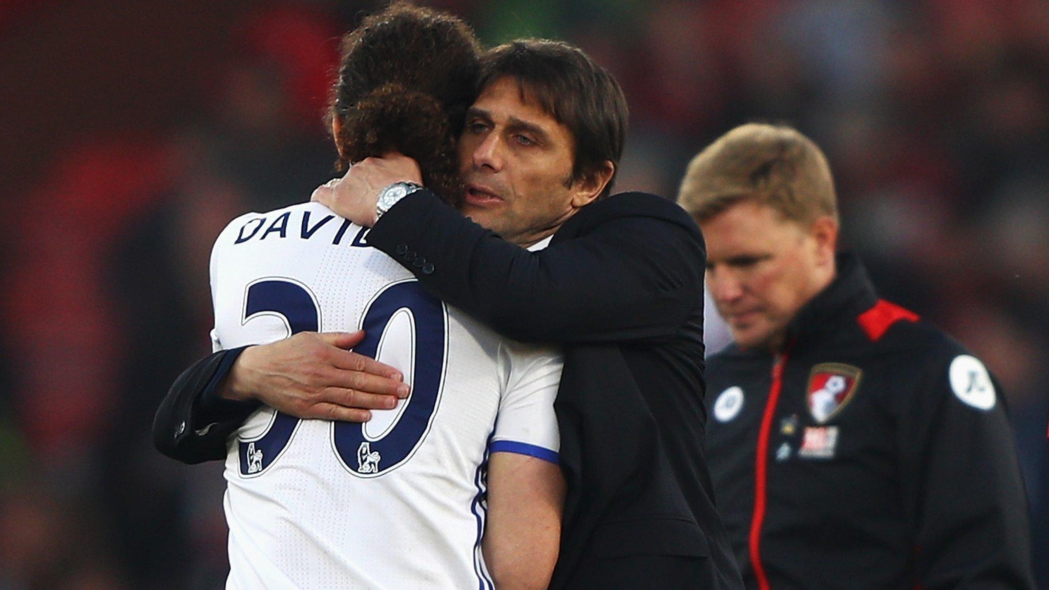 Antonio Conte reacts to Chelsea win