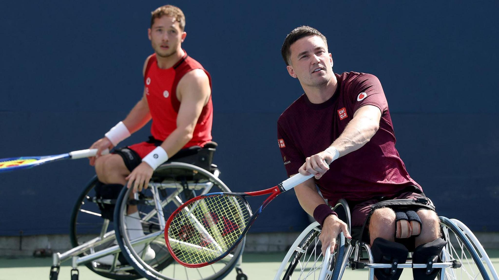 Alfie Hewett and Gordon Reid competing at the 2025 US Open