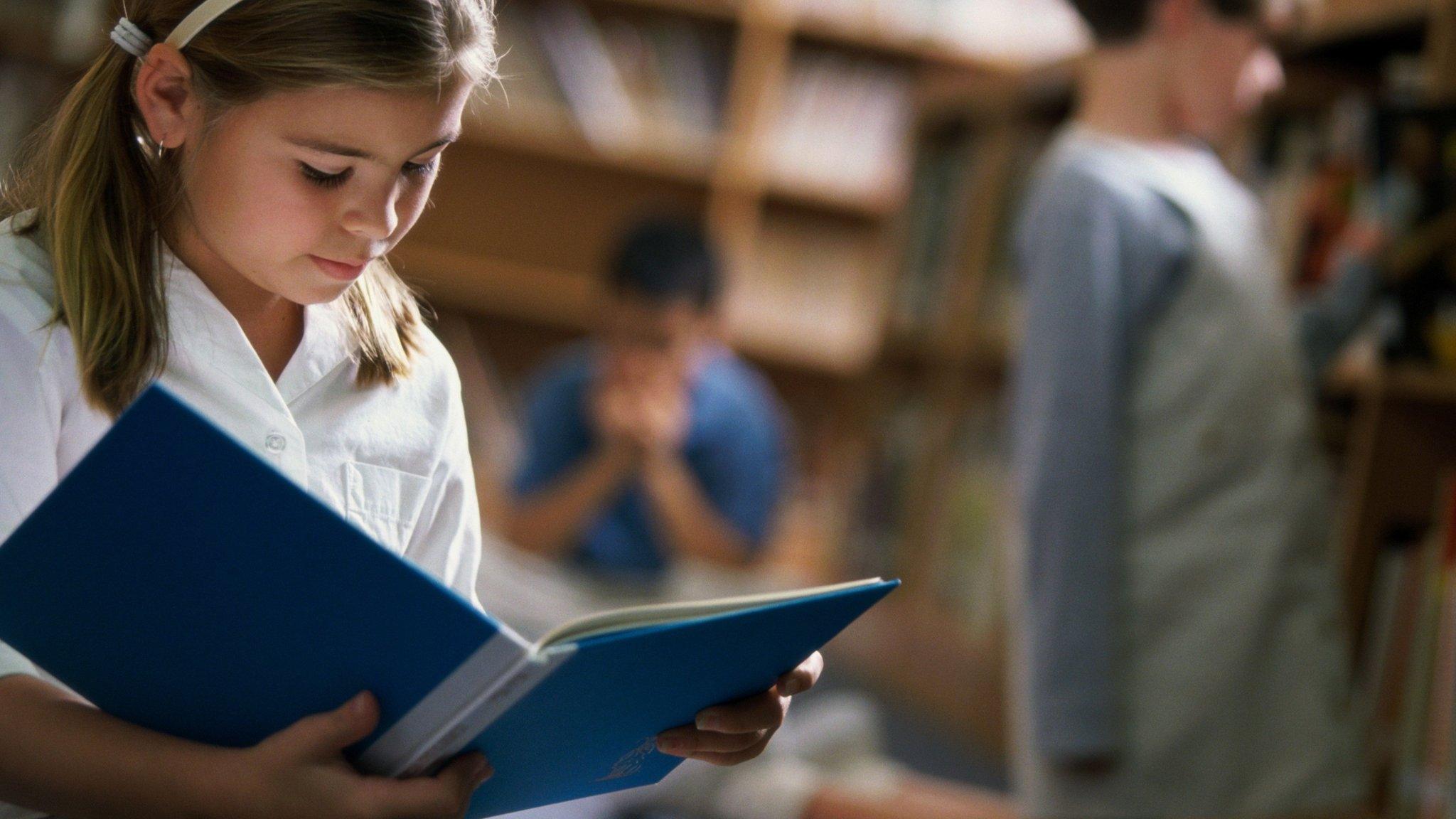 Children in a library