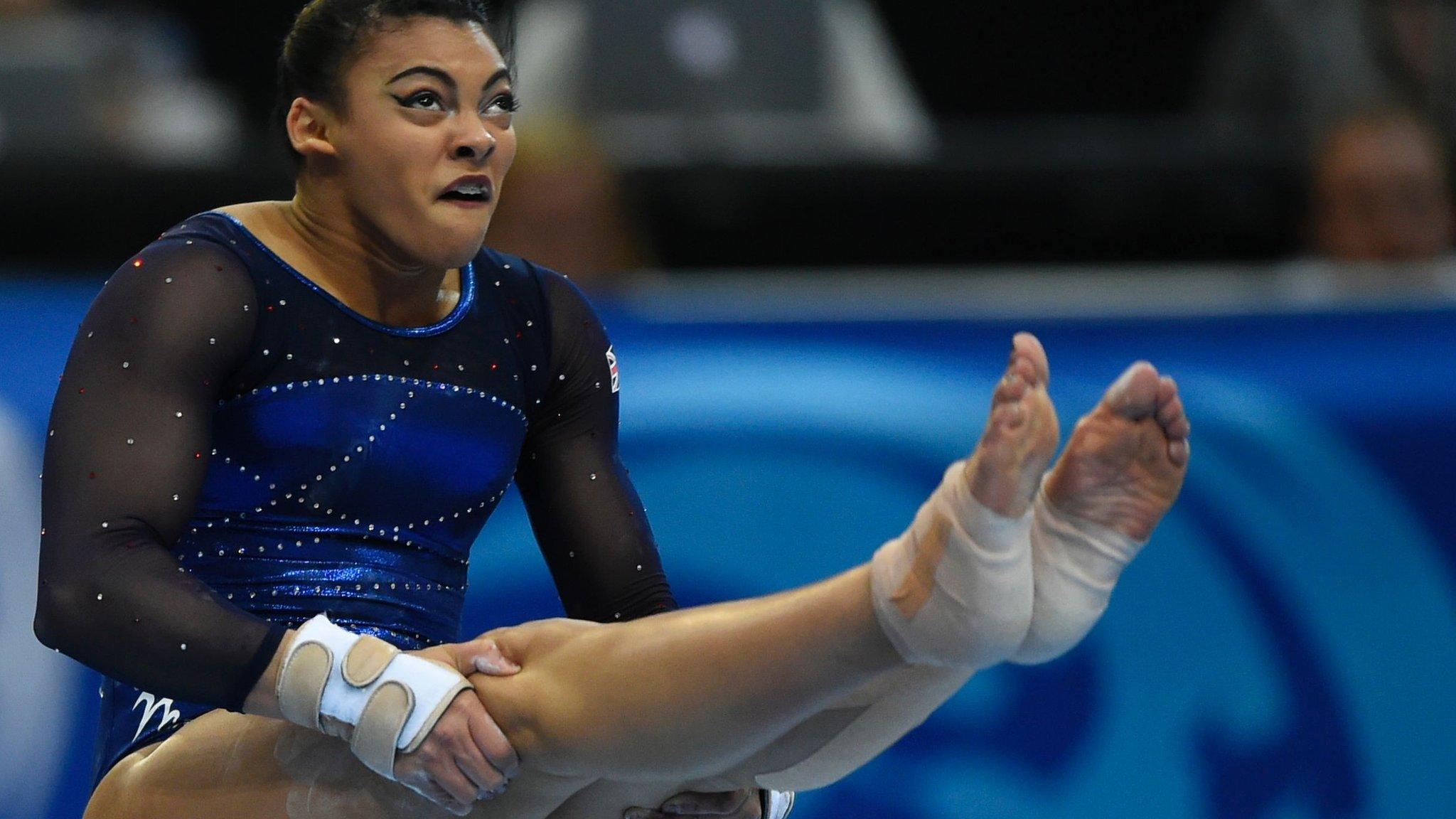 Ellie Downie in action at the European Championships