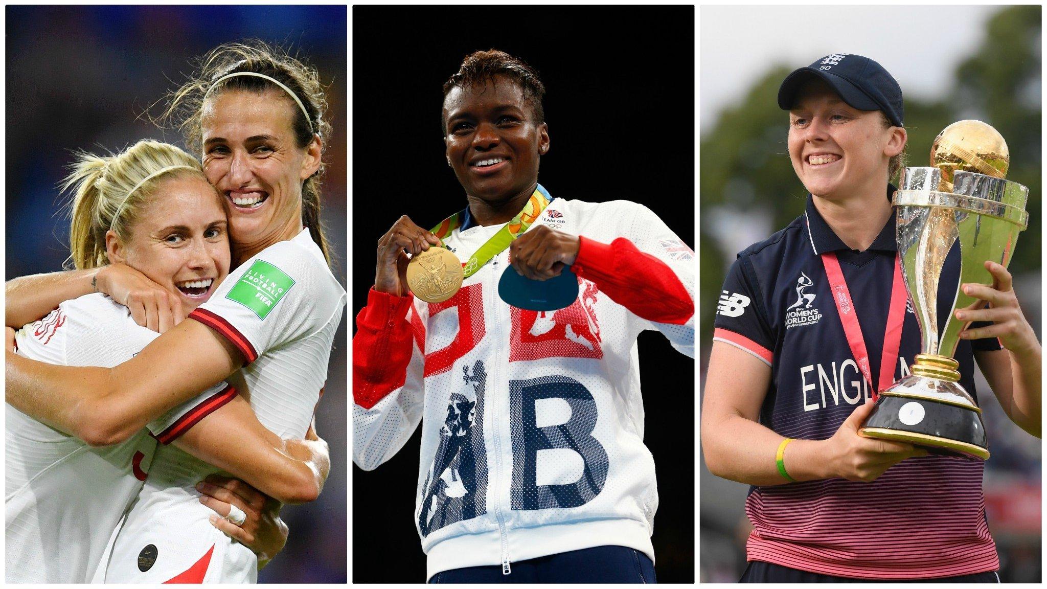 Steph Houghton, Nicola Adams and Heather Knight