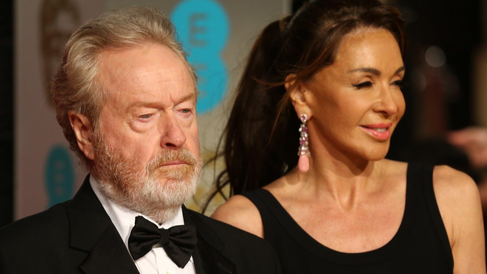 Sir Ridley Scott and Giannina Facio at the 2016 Bafta Awards