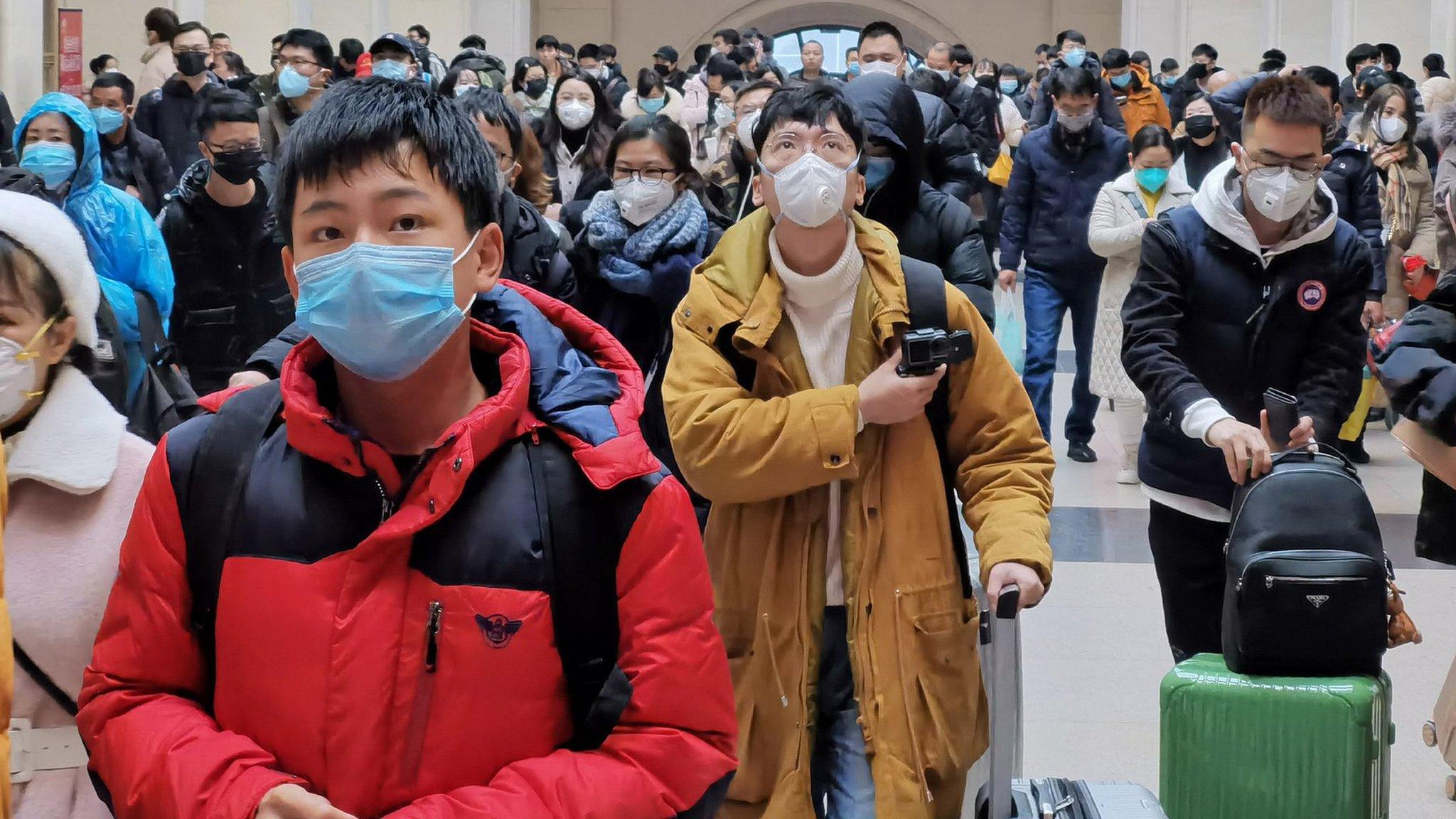 Residents in Wuhan