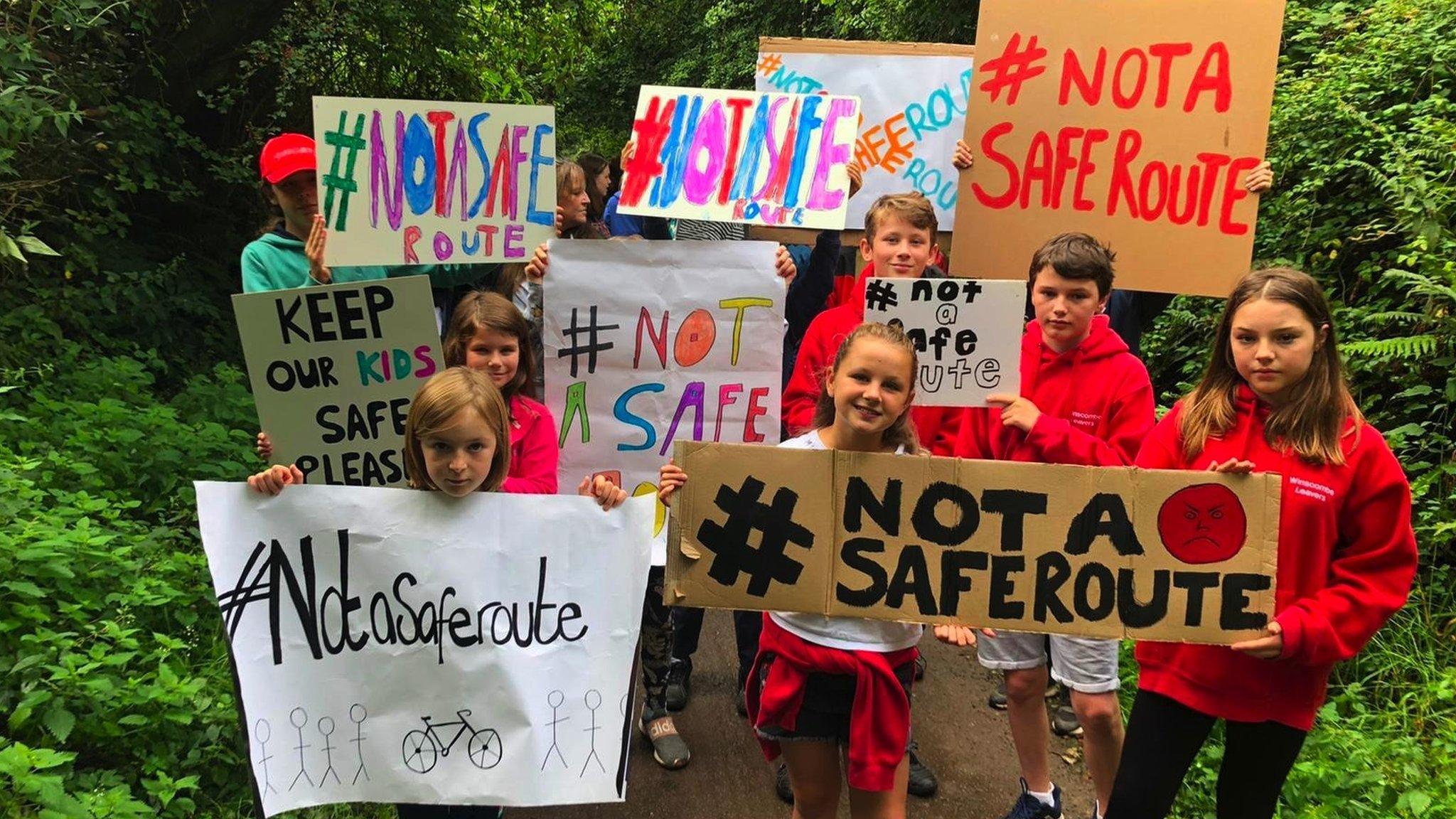 Children protesting