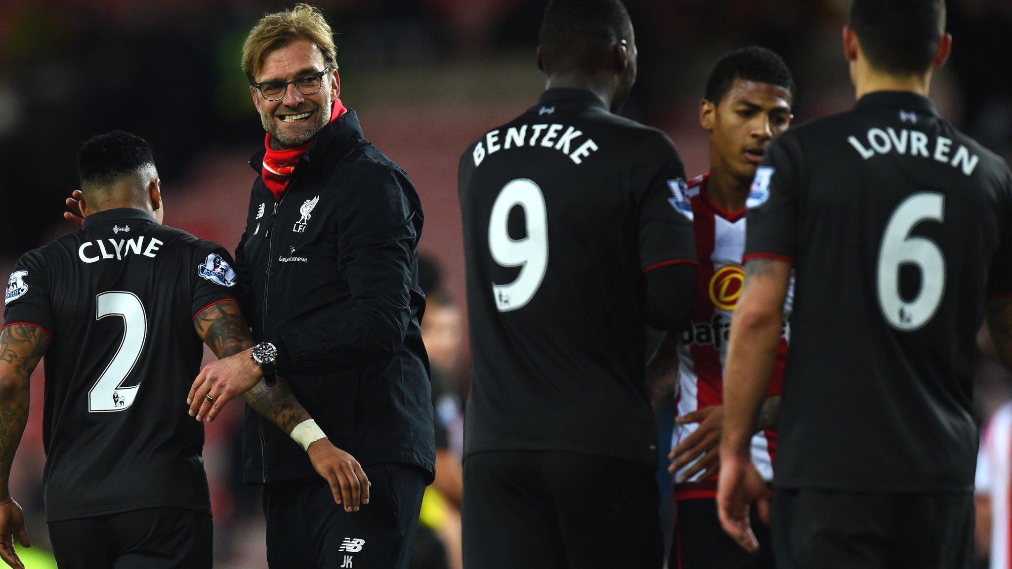 Juergen Klopp celebrates at full-time