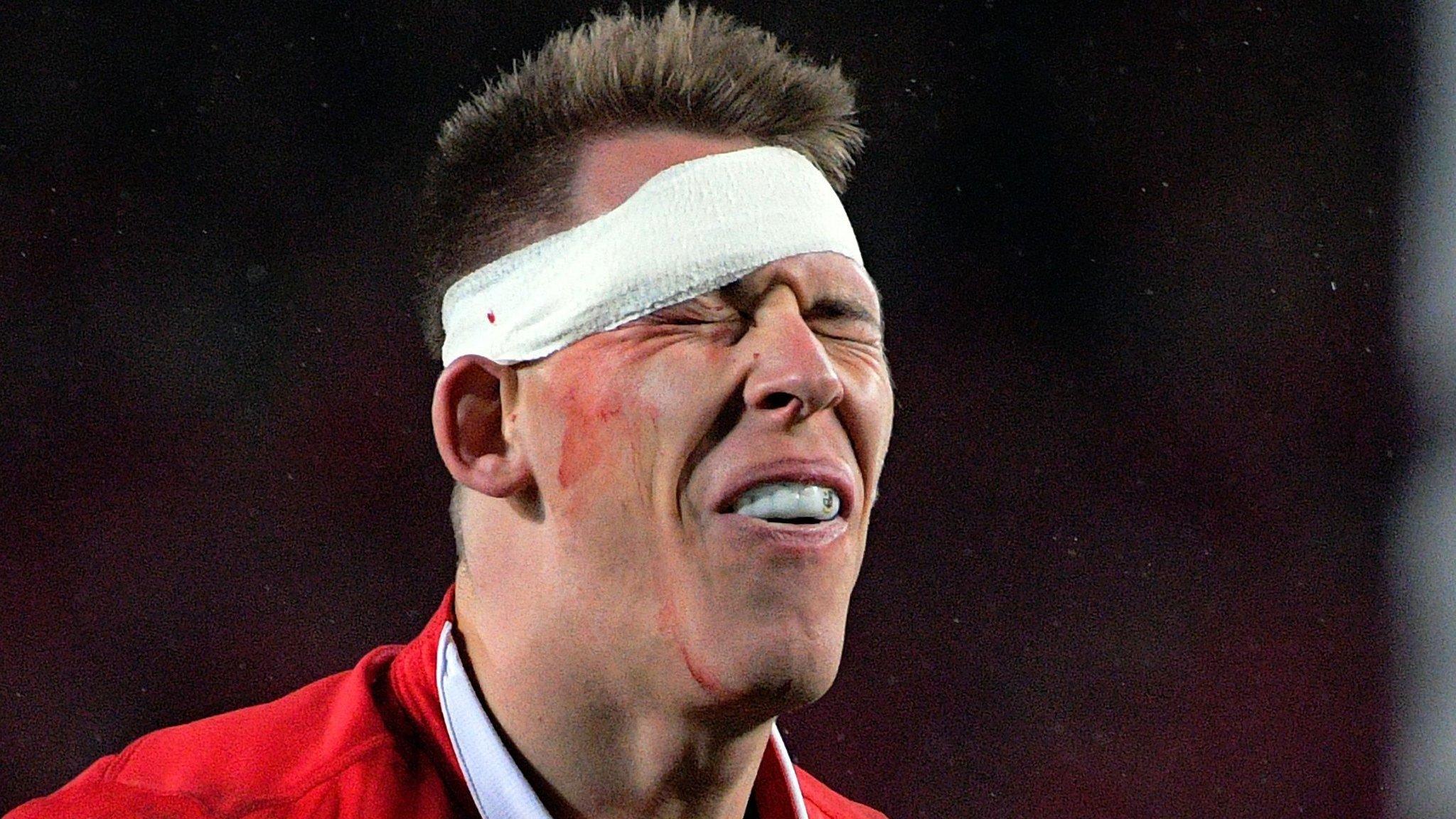 Liam Williams reacts against New Zealand